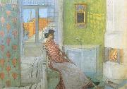 Carl Larsson Reading on the Veranda Spain oil painting artist